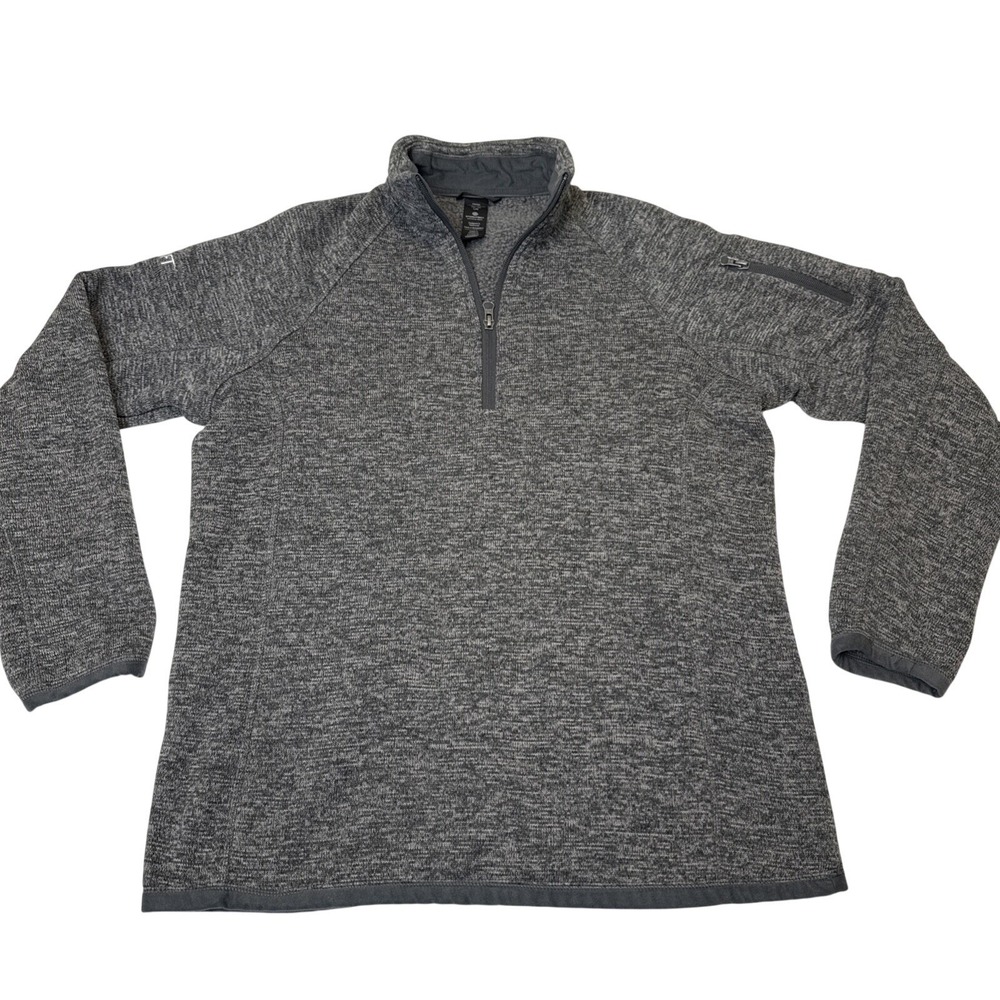 Stormtech‎ Performance Quarte Zip Soft Heathered Grey Fleece Jacket Womans Large